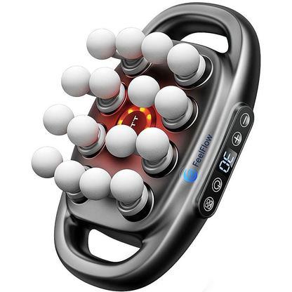 FeelFlow™ Professional Massage Gun with 16 Interchangeable Heads