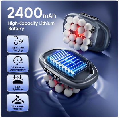 FeelFlow™ Professional Massage Gun with 16 Interchangeable Heads