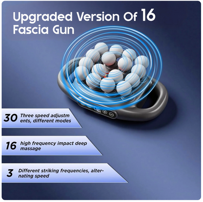 FeelFlow™ Professional Massage Gun with 16 Interchangeable Heads