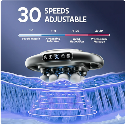 FeelFlow™ Professional Massage Gun with 16 Interchangeable Heads