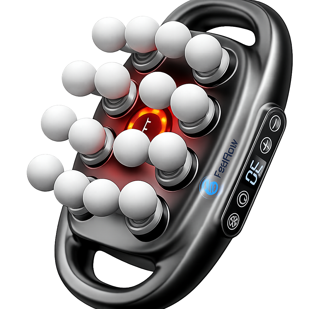 FeelFlow™ Professional Massage Gun with 16 Interchangeable Heads