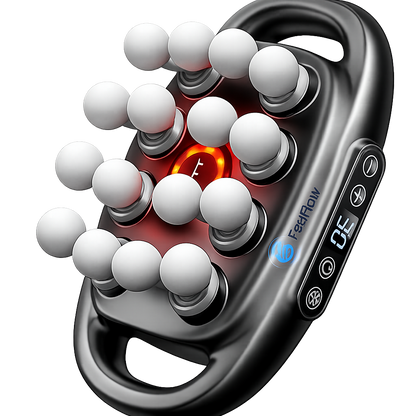 FeelFlow™ Professional Massage Gun with 16 Interchangeable Heads
